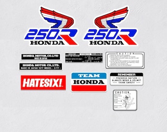 Adhesivo Vintage Bike XL 250R 1987 Tapa lateral depósito