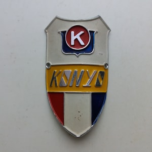 KONYO WHITE Color Head Badge Emblema para bicicleta vintage NOS