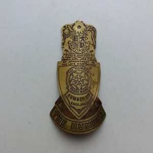 The HUMBER Brass new head badge emblem for vintage bicycle