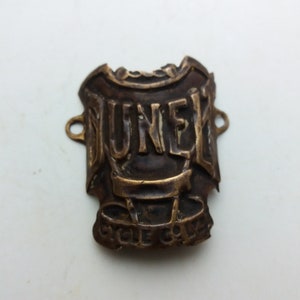 Used Original Dunelt Cycle Co Ltd England Emblem Head Badge Vintage Bicycle