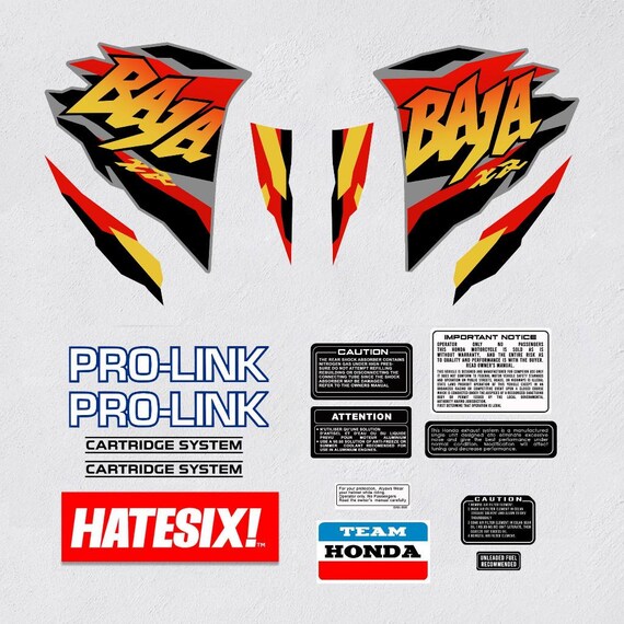 ステッカー デカール ヴィンテージバイク Baja XR 250 1997 サイド
