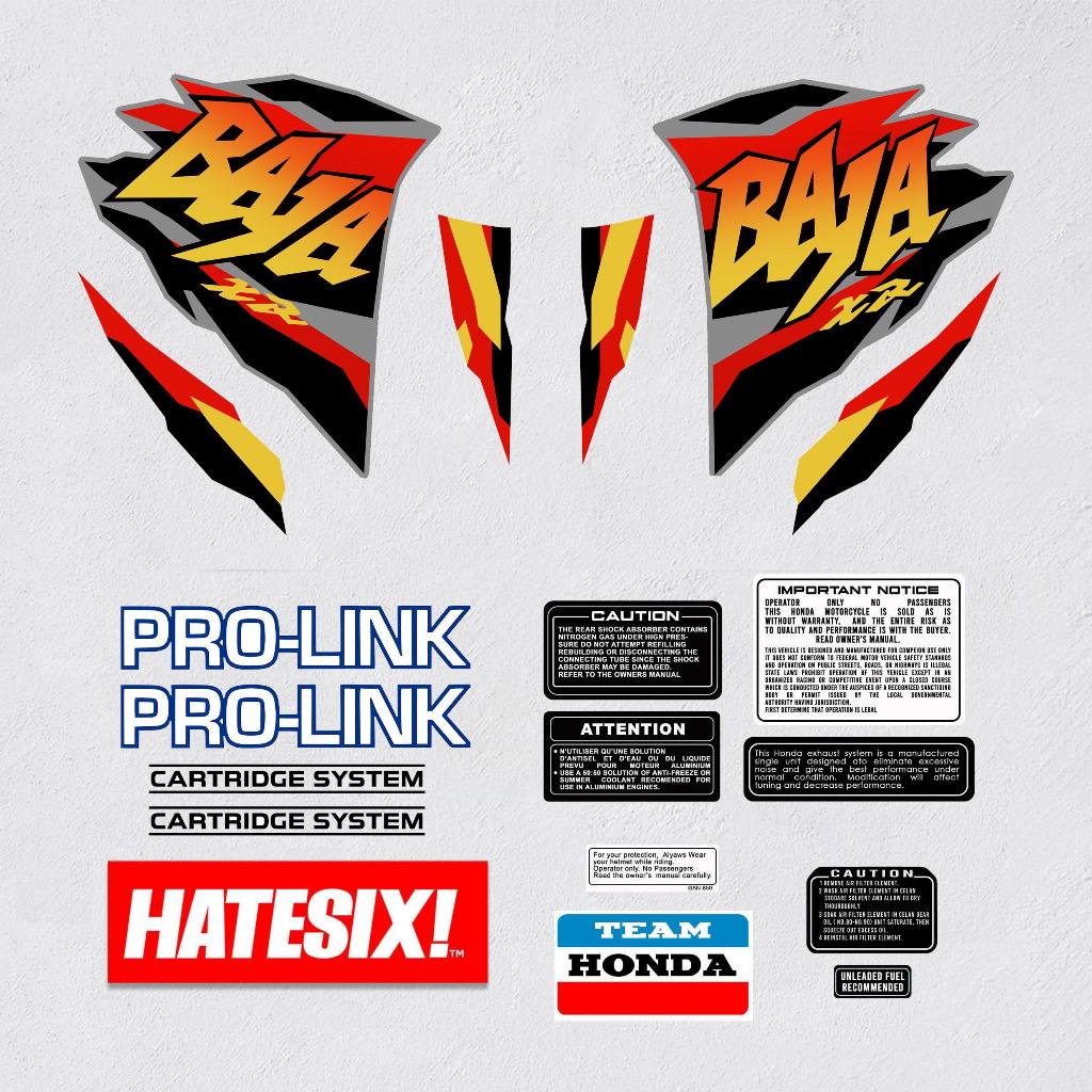 ステッカー デカール ヴィンテージバイク Baja XR 250 1997 サイド