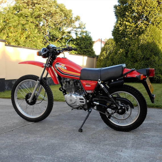 HONDA XL250S用　タンク 赤/黒 Sticker Decal Vintage Bike Xl250s XL 250s 1979 Side Cover Fuel