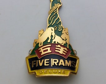 Begagnat original FIVE RAMs aluminiumhuvudmärke för vintagecykel