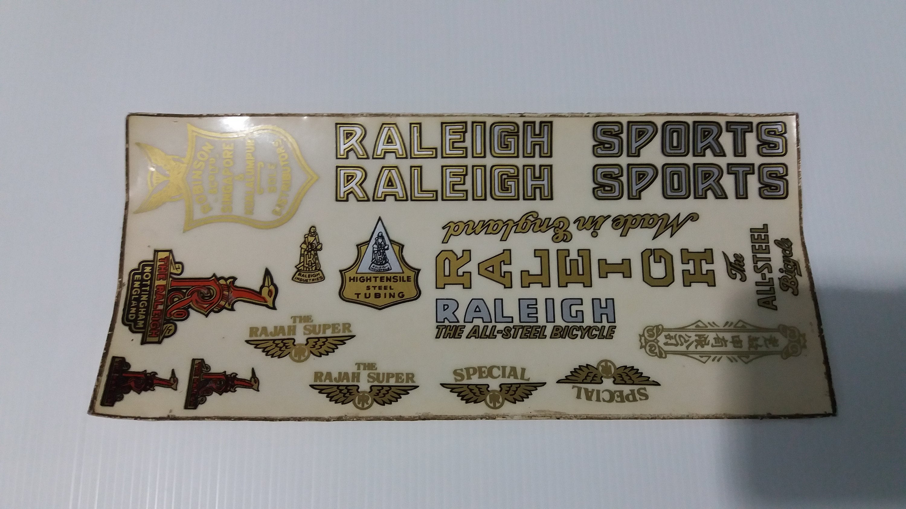 1 Sheet RALEIGH SPORTS Vynil Sticker for Raleigh Vintage Bicycle NOS free Shipping Etsy UK