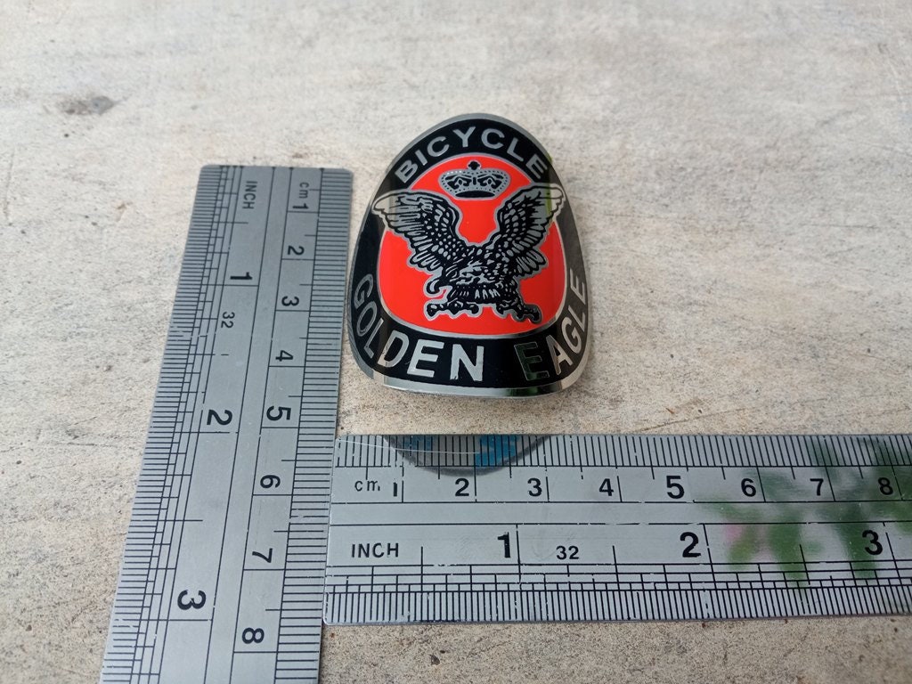 Insigne Vélo Tête D'aigle Doré – Plaque Logo Pour Cadre Vélo – LG141