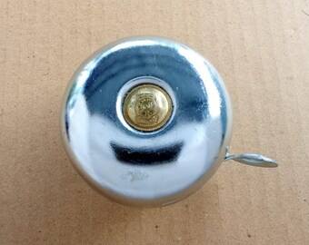 Vintage EMPO Bicycle Bell: Chrome Dome, Gold Logo (15mm)