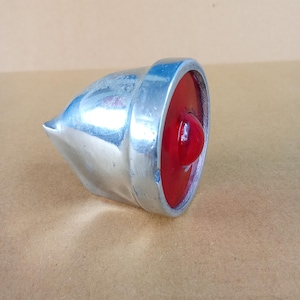 Handgemaakte aluminium achterreflector in simplex-stijl, vintage achterlicht (4 cm)