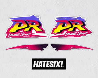 Adhesivo para tapa lateral de depósito de moto vintage DR 250 1996