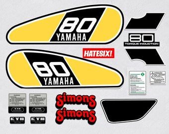 Sticker Decal Yamaha GT80 1976 Minitrail Side Cover Tank