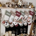 Personalized Christmas Stockings Luxury Vintage Stocking Embroidered Velvet Stockings with Name for Holiday Stockings for Family Decoration