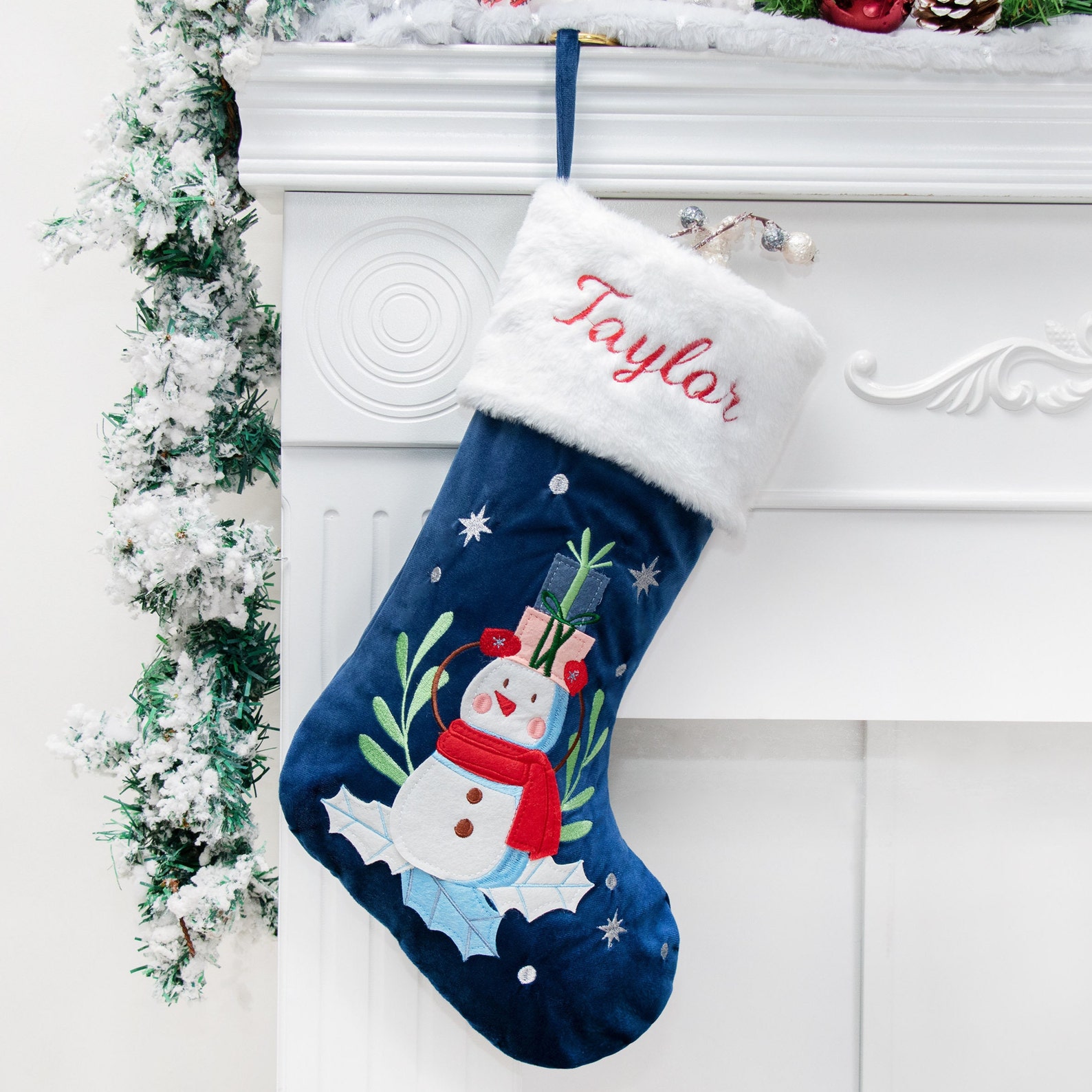 Personalized Christmas Stockings Custom Velvet Applique - Etsy