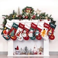 Personalized Christmas Stockings Luxury Velvet Stocking Embroidered Stocking for Holiday Applique Stocking with Name for Family Decoration