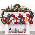 Personalized Christmas Stockings Luxury Velvet Stocking Embroidered Stocking for Holiday Applique Stocking with Name for Family Decoration