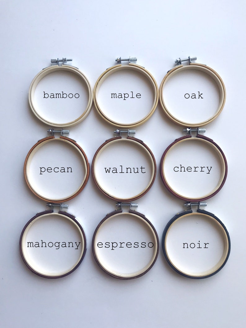 Pack of 5  stained wood bamboo jessecmault hoop  sizes 3  etsy