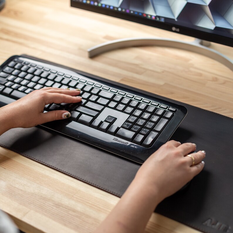 Personalized Large Desk Mat Mens Desk Accessories Leather Etsy