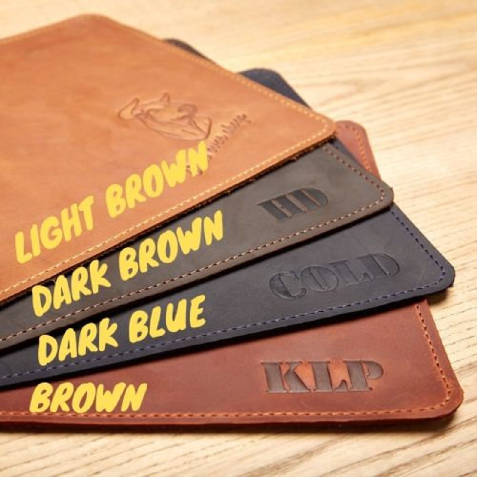 Large Desk Blotter Leather Personalized Desk Organizer Set Etsy