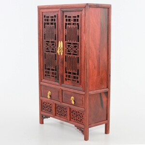 Dollhouse Chinese Solid Rosewood Miniature Furniture Drawer Cupboard