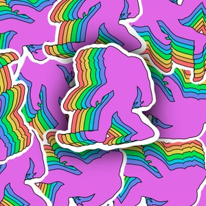Bigfoot Rainbow Sticker | Bigfoot Sticker