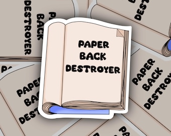 Paperback Destroyer Sticker - Perfect for Journals, Laptops, & More!