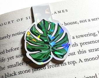 Monstera Bookmark, Magnetic Bookmark, Planner bookmark, reading accessory, journal bookmark