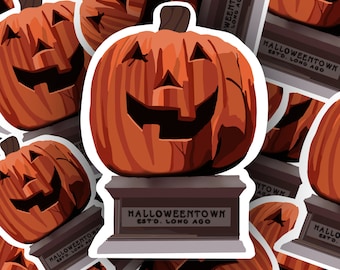 Halloween Town Pumpkin Est. Sticker | Halloween Sticker | Pumpkin Sticker
