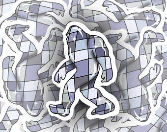 Disco Sasquatch Sticker - Funky Bigfoot Vinyl Sticker for Party Lovers & Cryptid Fans