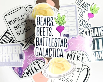 The Office Sticker | Beets Bears Battlestar Galactica Sticker