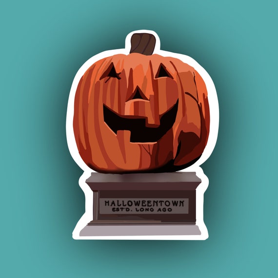 Halloween Town Pumpkin Est. Sticker Halloween Sticker Pumpkin Sticker - Etsy