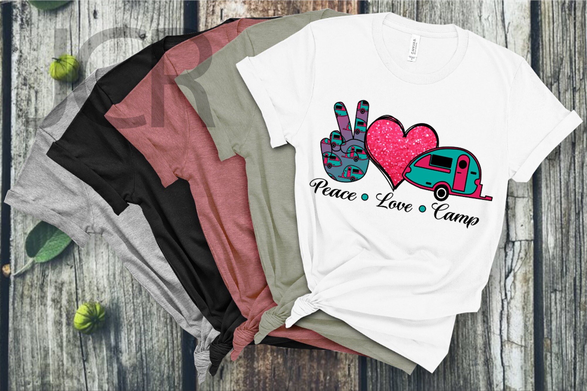 Peace Love Camp Sublimation Print Ready to Transfer