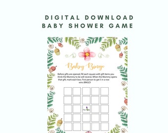 Baby Shower Game | BABY BINGO, Baby Shower Bingo Game | Printable  Baby Shower Games | Baby Shower Games for Girls and Boy Games | Digital