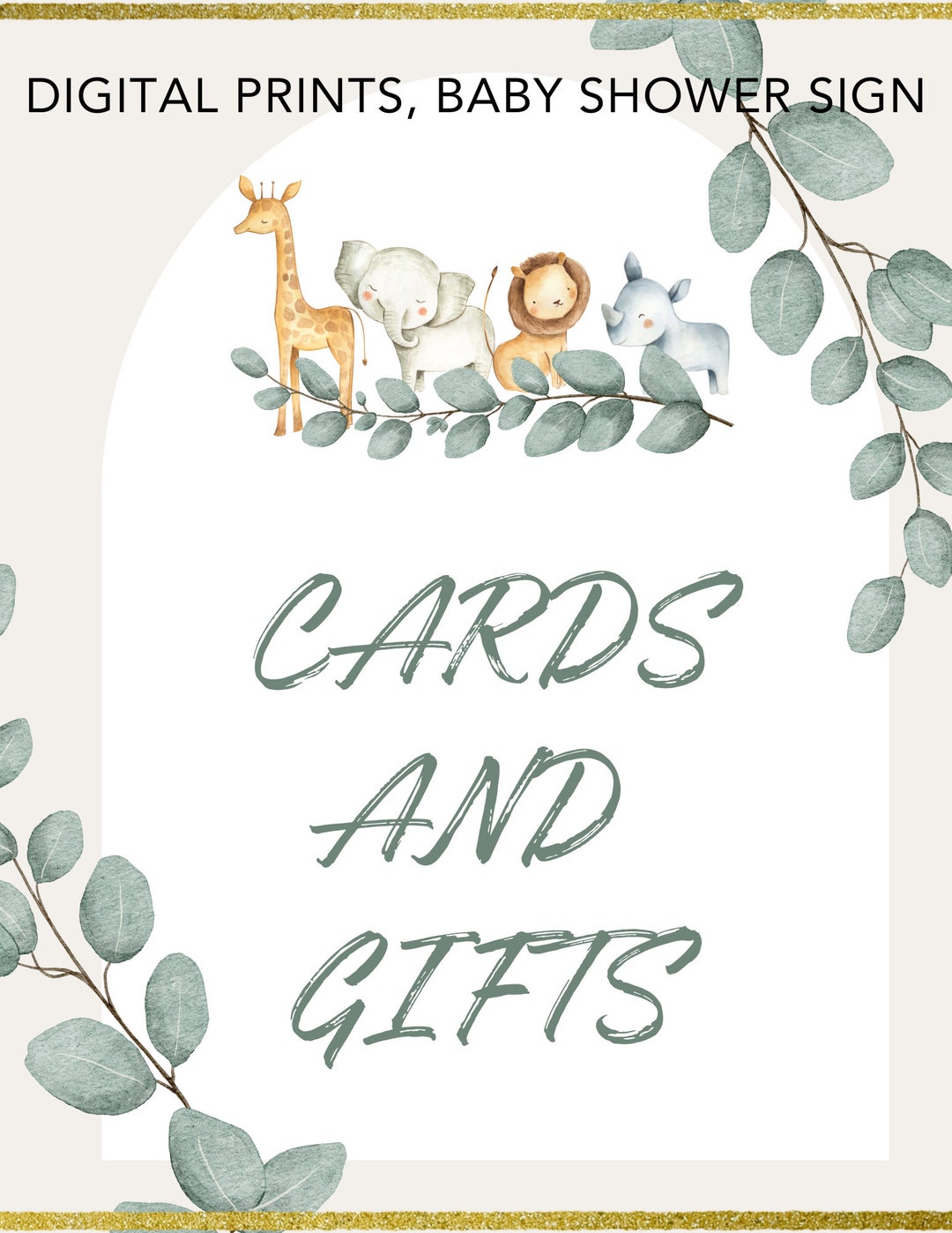 CARDS and GIFTS Baby Shower Sign Cards and Gifts Sign for - Etsy