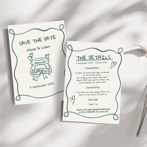 Wedding Invitation Suite | Editable Canva Template Bundle | Save the Date, RSVP, Menu, Details & Thank You | Digital Download