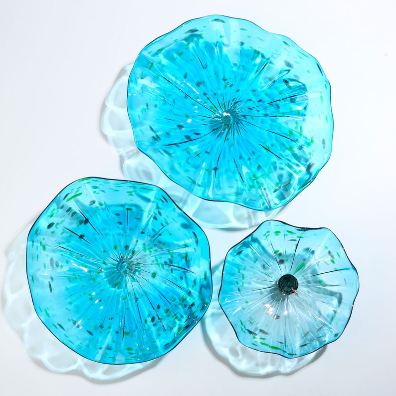 Blown Mounted Glass Art Wall Sculpture Etsy