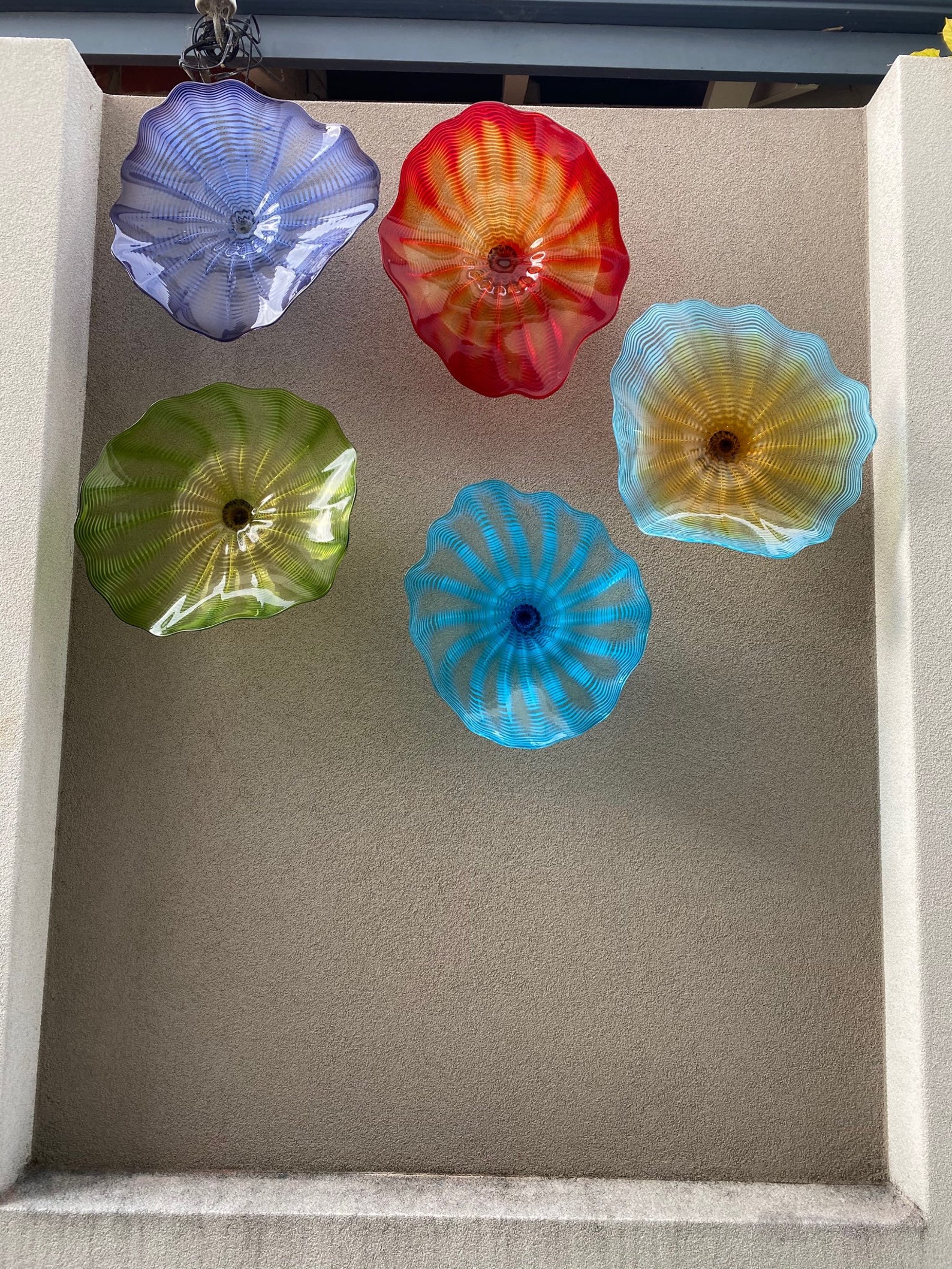 Outdoor Glass Wall Art Platter Sculpture Etsy