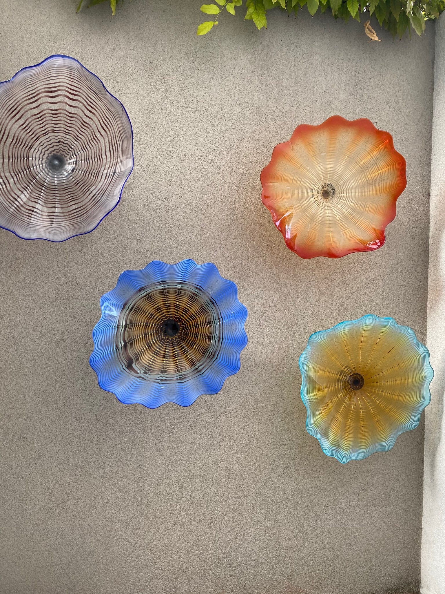 Outdoor Glass Wall Art Platter Sculpture Etsy