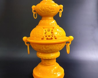 Hollowing Carving Glass Sculpture for Art Gallery Museum Collectible