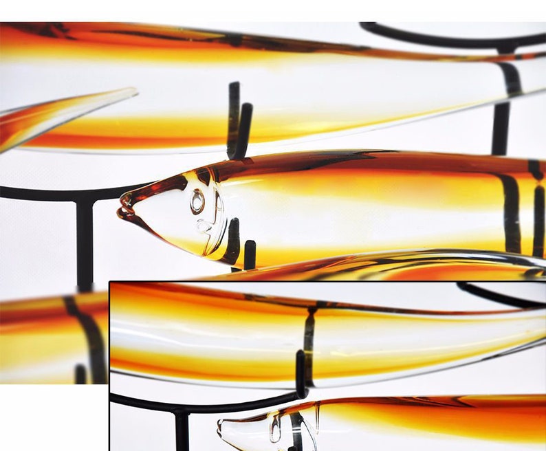 Hand Blown Art Glass Fish Sculpture Large Etsy