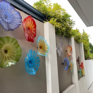 Outdoor Glass Wall Art Platter Sculpture