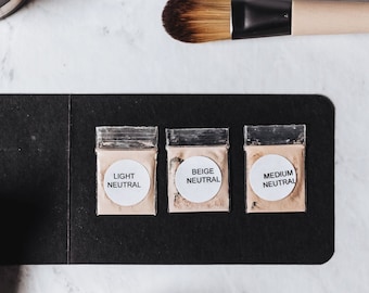 Mineral Foundation Samples Light Range - Full Coverage Natural Mineral Makeup for Women, Nontoxic, Hypoallergenic, Fragrance Free