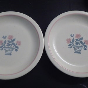 Pfaltzgraff Salad Plates Perennials Serendipity Collection 2 6.75&quot; EUC stoneware