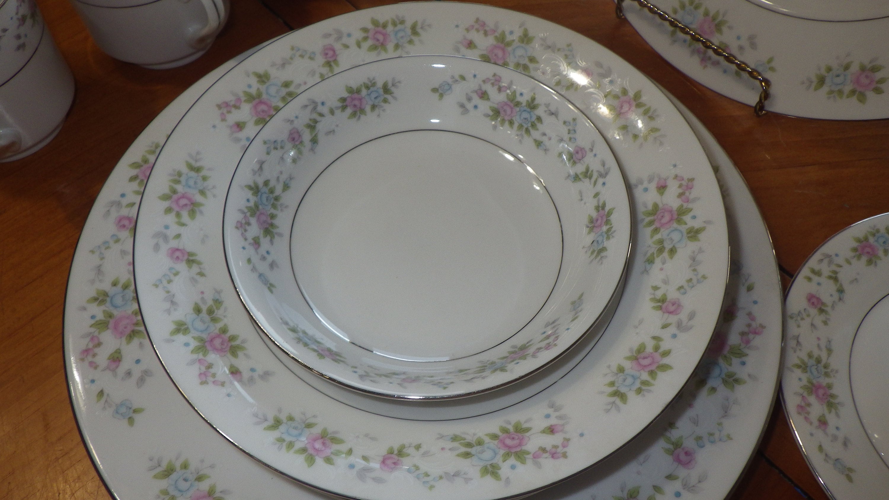 Fine China Dinnerware Set by Sango Cannes pattern service for Etsy