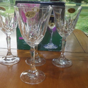 Lead Crystal Wine Glasses Goblets Countess Collection 4 7 oz goblets 24% crystal