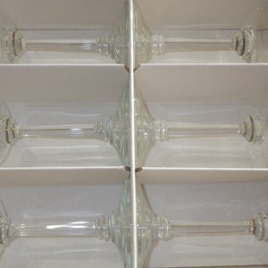 Crystal Wine Glasses Jasmine by Import Assoc 6 NOS gold trim 9 oz