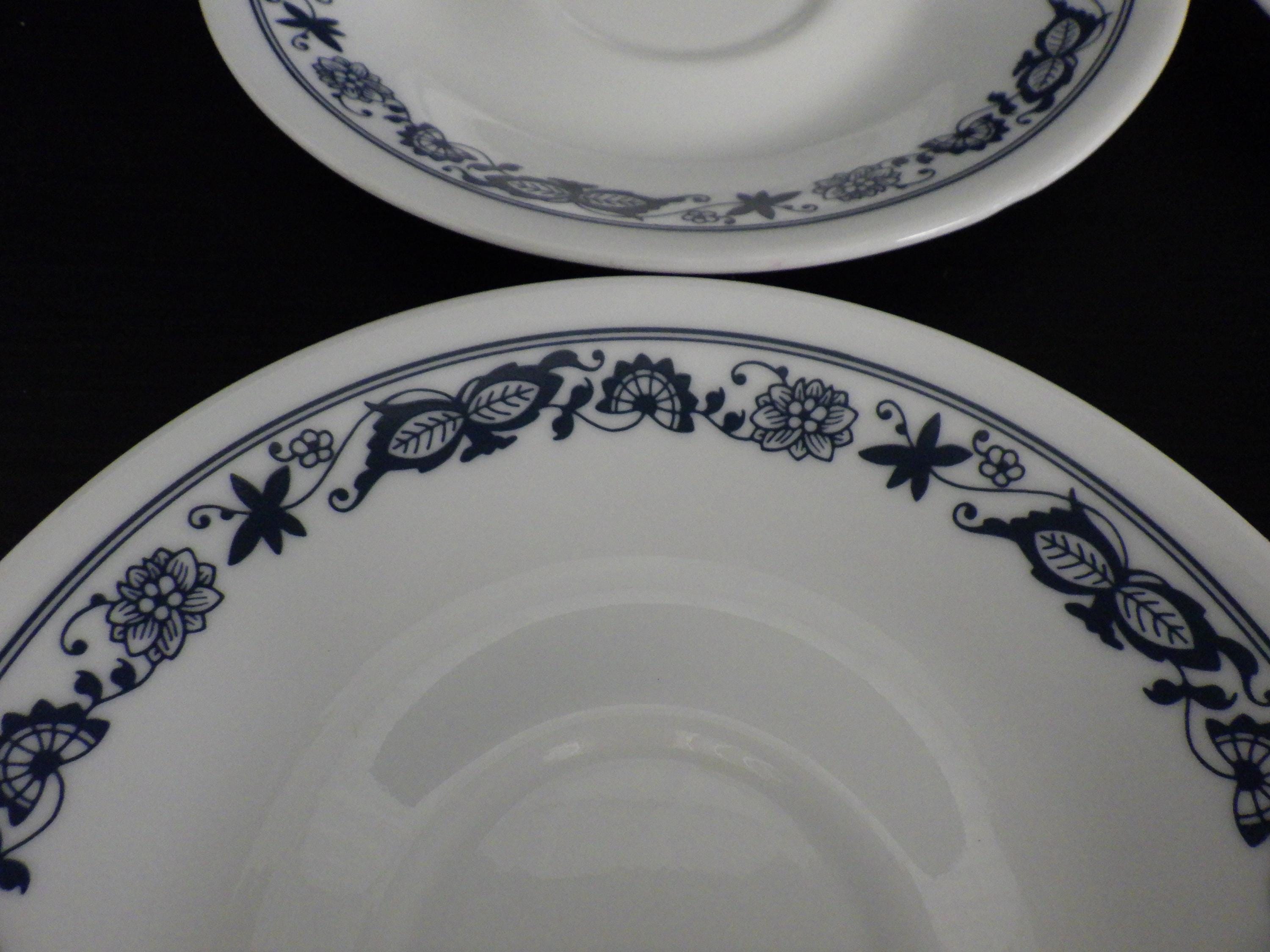 Corelle Corning オールドタウン ブルーオニオンソーサー 4 6.25インチ