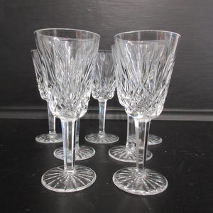 Waterford Crystal Sherry Glasses Lismore 7 5&quot; tall elegant stems 1950&#39;s - 2023