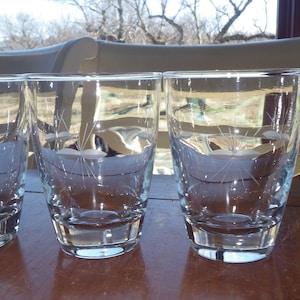 Heavy Cut Crystal Highball glasses tumblers weighted bottom heavy 4 12oz glasses