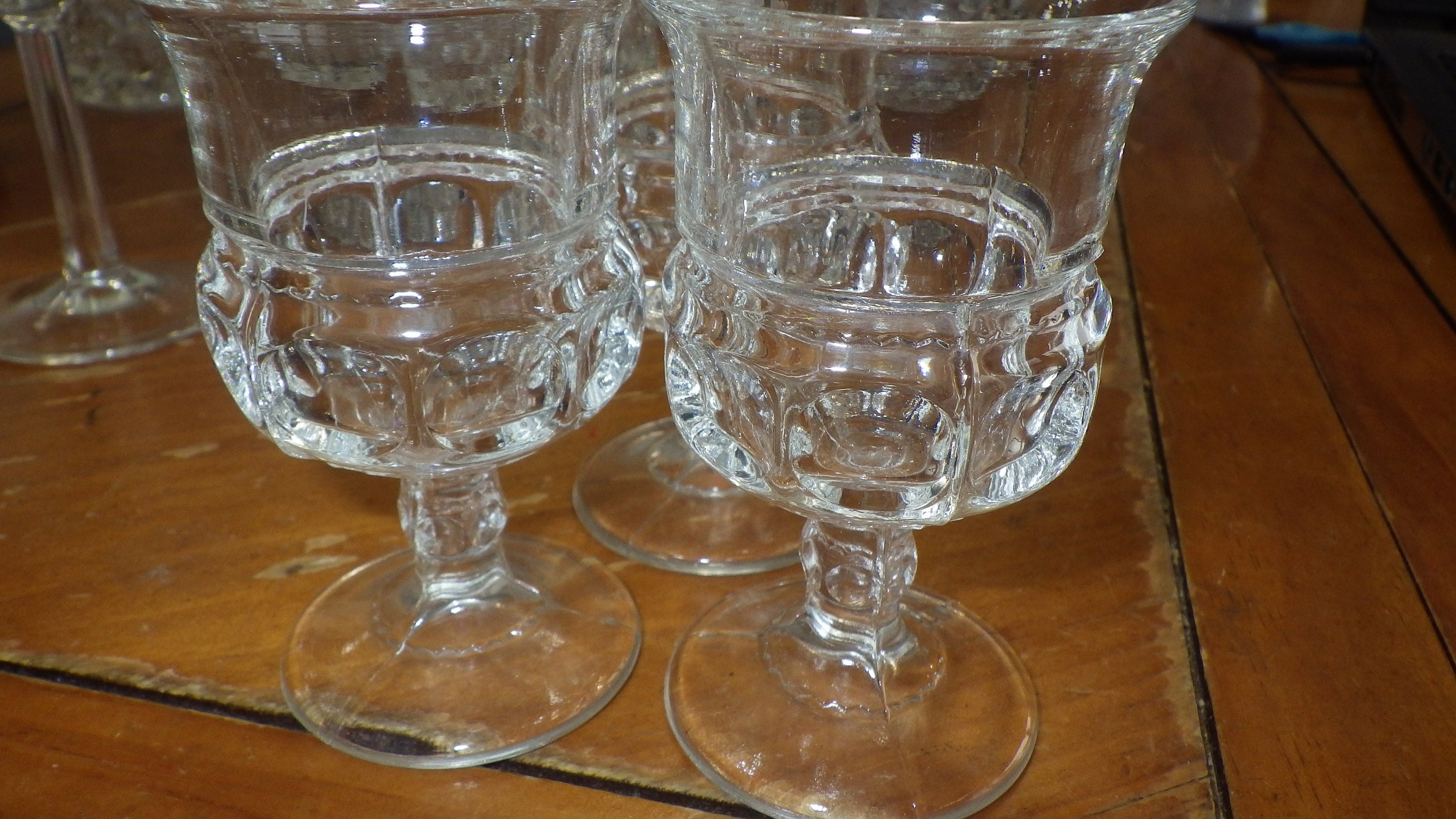 Kings Crown Cordial Glasses Aperitifs Stems 4 3 Oz Pressed Etsy