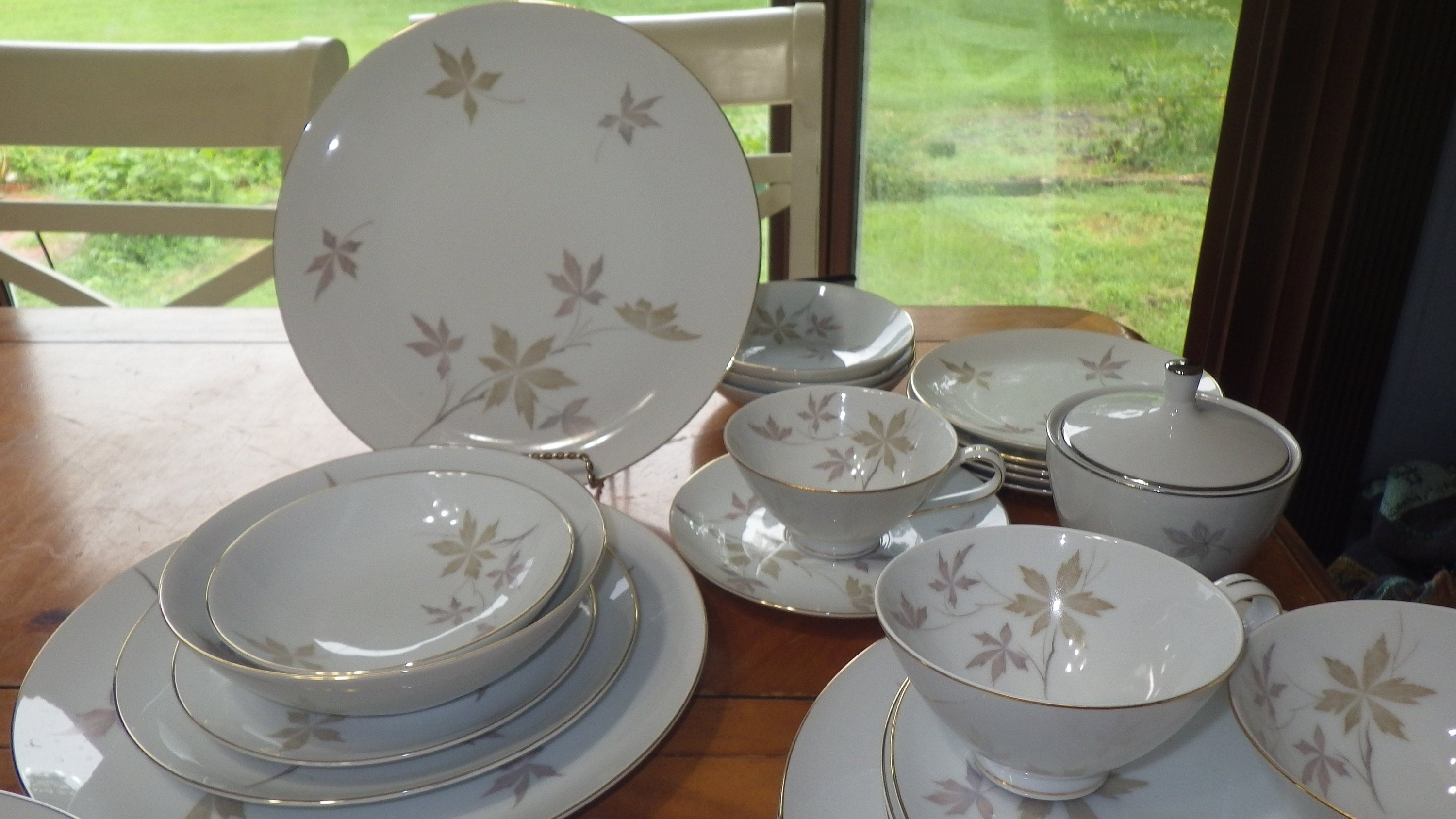 Mikasa Fair Oaks China: 29-piece Dinnerware Set, Gold Trim - Etsy