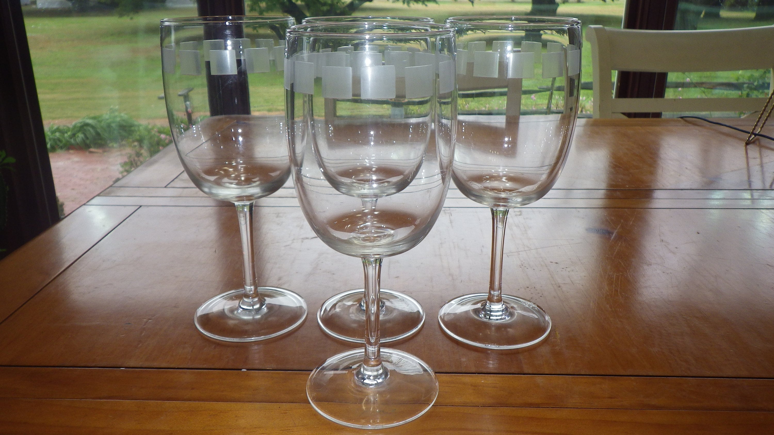 Vintage Set Of 6 RIEKES-CRISA 5 Oz. Stemmed Wine Glasses